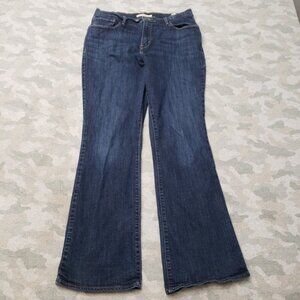 Levi s 515 Jeans Womens 14 Blue Bootcut Denim Dark Wash